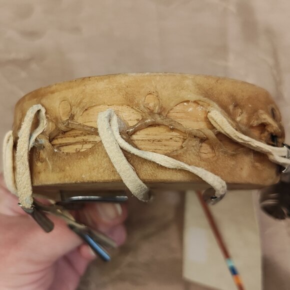 Mimbres Pottery Inspired Painted Drum, New With Tags - Picture 7 of 7